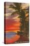 Mele Kalikimaka, Sunset on Lagoon-null-Stretched Canvas