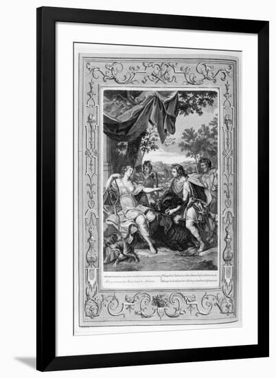 Meleager Presents the Boar's Head to Atalanta, 1733-Bernard Picart-Framed Giclee Print