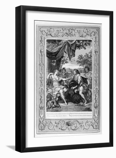 Meleager Presents the Boar's Head to Atalanta, 1733-Bernard Picart-Framed Giclee Print