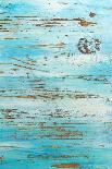 Blue Painted Rustic Wood Background-Melica73-Photographic Print
