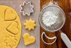 Making Sugar Cookies with Cookie Cutters-Melica73-Mounted Photographic Print
