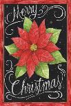 Poinsettia Merry Christmas Flag-Melinda Hipsher-Giclee Print