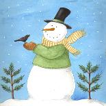 Snowman Green Blackbird-Melinda Hipsher-Giclee Print