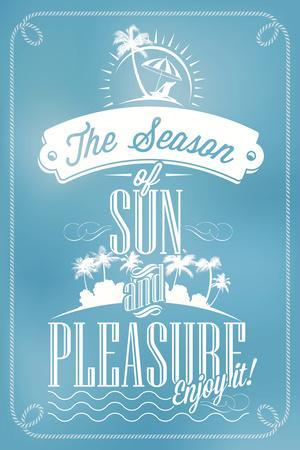 Beautiful Seaside View Poster. With Typography