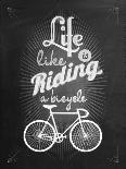 It'S A Good Day To Have A Good Day - Typographical Illustration Bicycle Poster-Melindula-Art Print