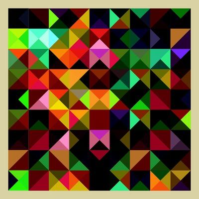 Colorful Triangles Modern Abstract Mosaic Design Pattern