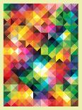 Colorful Triangles Modern Abstract Mosaic Design Pattern-Melindula-Art Print