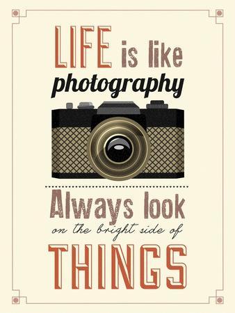 Vintage Old Camera Typographical Poster