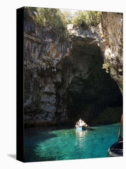 Melisani Lake in Cave Where Roof Collapsed in an Earthquake, Kefalonia, Ionian Islands, Greece-R H Productions-Stretched Canvas