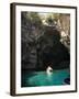 Melisani Lake in Cave Where Roof Collapsed in an Earthquake, Kefalonia, Ionian Islands, Greece-R H Productions-Framed Photographic Print