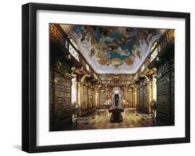 Melk Abbey, Library-Jakob Prandtauer-Framed Art Print