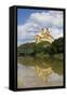 Melk Abbey Reflected in the Danube, Wachau, Lower Austria, Austria-Doug Pearson-Framed Stretched Canvas