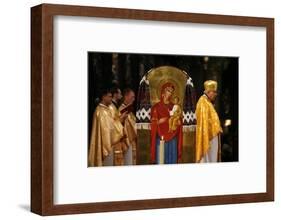 Melkite (Greek Catholic) liturgy in Paris cathedral, France-Godong-Framed Photographic Print