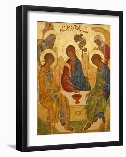 Melkite Icon of Abraham's Trinity, Nazareth, Galilee, Israel, Middle East-Godong-Framed Photographic Print