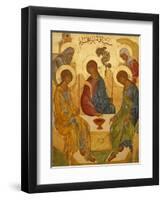 Melkite Icon of Abraham's Trinity, Nazareth, Galilee, Israel, Middle East-Godong-Framed Photographic Print