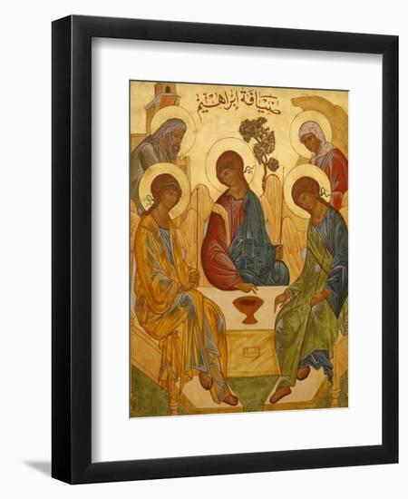 Melkite Icon of Abraham's Trinity, Nazareth, Galilee, Israel, Middle East-Godong-Framed Photographic Print