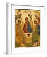 Melkite Icon of Abraham's Trinity, Nazareth, Galilee, Israel, Middle East-Godong-Framed Photographic Print