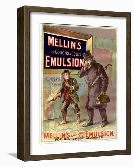 Mellin's Emulsion Coughs, Colds and Flu Medicine, UK, 1890-null-Framed Giclee Print