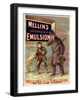 Mellin's Emulsion Coughs, Colds and Flu Medicine, UK, 1890-null-Framed Giclee Print