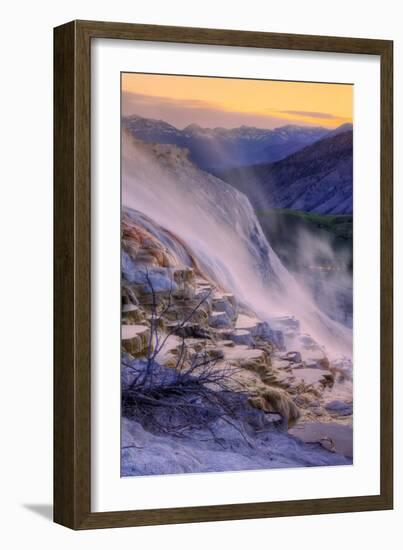 Mellow Evening at Canary Springs, Yellowstone National Park, Wyoming-Vincent James-Framed Photographic Print