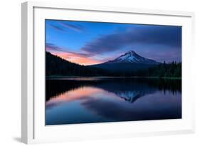 Mellow Evening at Trillium Lake Reflection, Summer Mount Hood Oregon-Vincent James-Framed Photographic Print