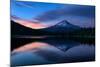 Mellow Evening at Trillium Lake Reflection, Summer Mount Hood Oregon-Vincent James-Mounted Photographic Print