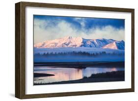 Mellow Misty Morning at Continental Divide, Yellowstone National Park, Wyoming-Vincent James-Framed Photographic Print