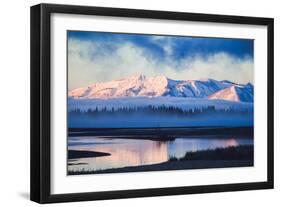 Mellow Misty Morning at Continental Divide, Yellowstone National Park, Wyoming-Vincent James-Framed Photographic Print