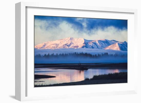 Mellow Misty Morning at Continental Divide, Yellowstone National Park, Wyoming-Vincent James-Framed Photographic Print