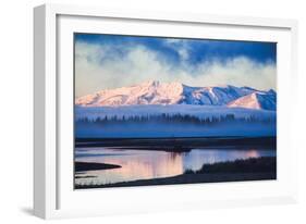 Mellow Misty Morning at Continental Divide, Yellowstone National Park, Wyoming-Vincent James-Framed Photographic Print