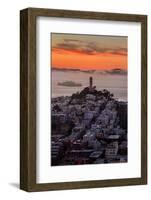 Mellow Sunset at Coit Tower, San Francisco California-Vincent James-Framed Photographic Print