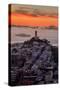 Mellow Sunset at Coit Tower, San Francisco California-Vincent James-Stretched Canvas