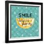 Mellow Yellow IV Turquoise-Farida Zaman-Framed Art Print