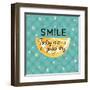 Mellow Yellow IV Turquoise-Farida Zaman-Framed Art Print