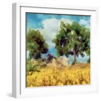 Mellow Yellow Landscape I-Alonzo Saunders-Framed Art Print