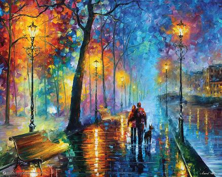 COLORFUL NIGHT colorful painting by L.Afremov