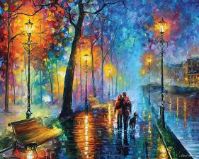 MELODY OF THE NIGHT-Leonid Afremov-Lamina Framed Poster