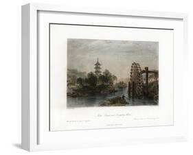 Melon Islands, and Irrigating Wheel, China, C1840-Henry Adlard-Framed Giclee Print