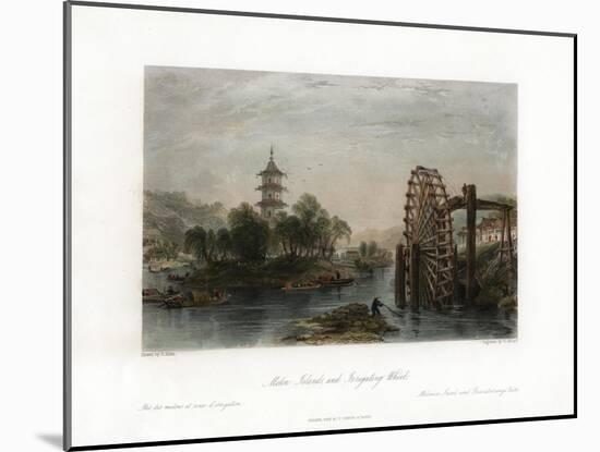 Melon Islands, and Irrigating Wheel, China, C1840-Henry Adlard-Mounted Giclee Print