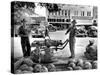 Melon Salesman and Fiddler-Alfred Eisenstaedt-Stretched Canvas