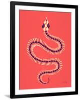 Melon Snake Skeleton-Cat Coquillette-Framed Art Print