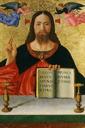 Christ Blessing the World (Inv 19) with Ins Ego Sum Lux Mundi Via Veritas Principium Et Finis