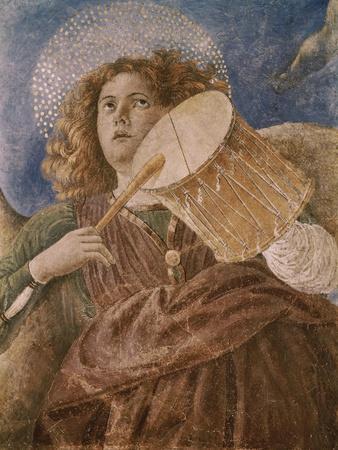 Music Making Angel with Drum