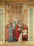Pope Sixtus IV Installs Bartolommeo Platina as Director of the Vatican Library, C. 1477-Melozzo Da Forli-Giclee Print
