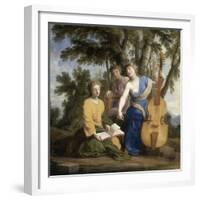 Melpomène, Erato et Polymnie-Eustache Le Sueur-Framed Giclee Print