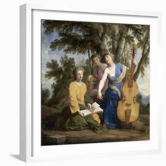 Melpomène, Erato et Polymnie-Eustache Le Sueur-Framed Giclee Print