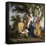 Melpomène, Erato et Polymnie-Eustache Le Sueur-Framed Stretched Canvas