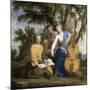 Melpomène, Erato et Polymnie-Eustache Le Sueur-Mounted Giclee Print