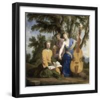 Melpomène, Erato et Polymnie-Eustache Le Sueur-Framed Giclee Print