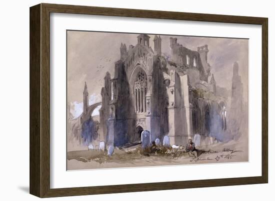 Melrose Abbey, 1845-John Gilbert-Framed Giclee Print